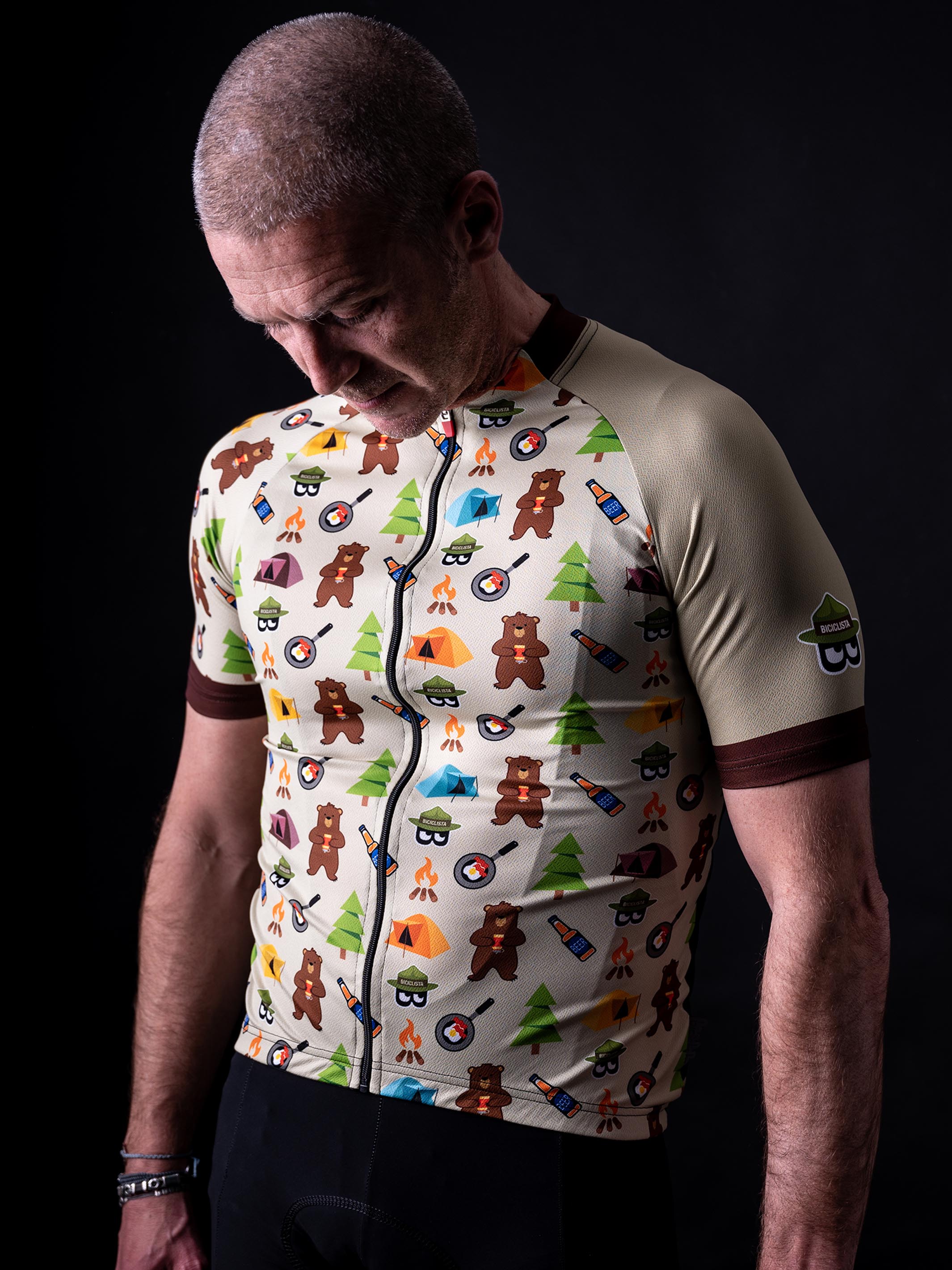 BIKE CAMPING VIBES - Men's Right-on Jersey