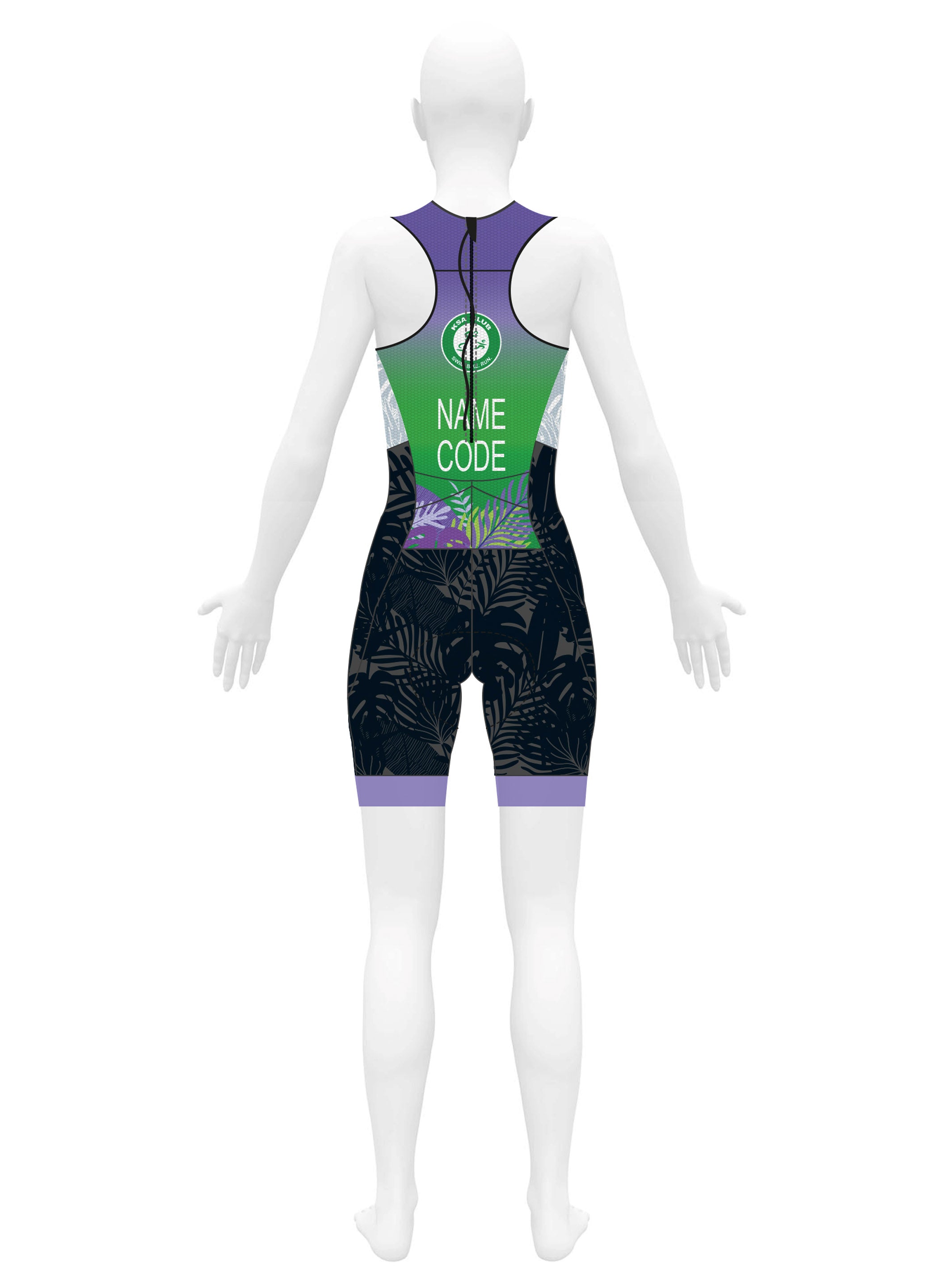 WOMAN SLEEVELESS TRI RACESUIT BACK ZIPPER - WTO EXECUTION