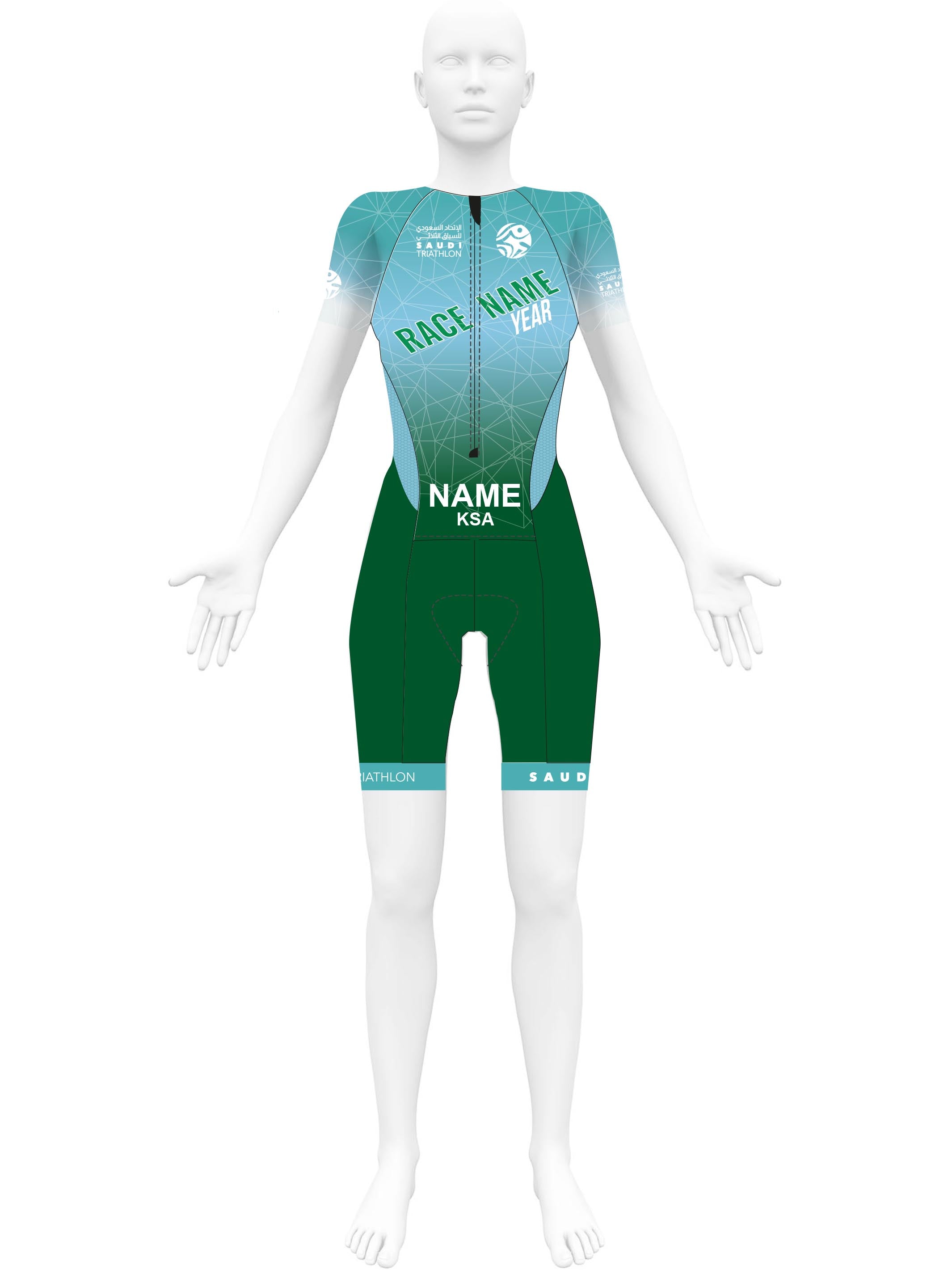 CUSTOMIZED RACE WOMEN TRI RACESUIT - WITH SLEEVES